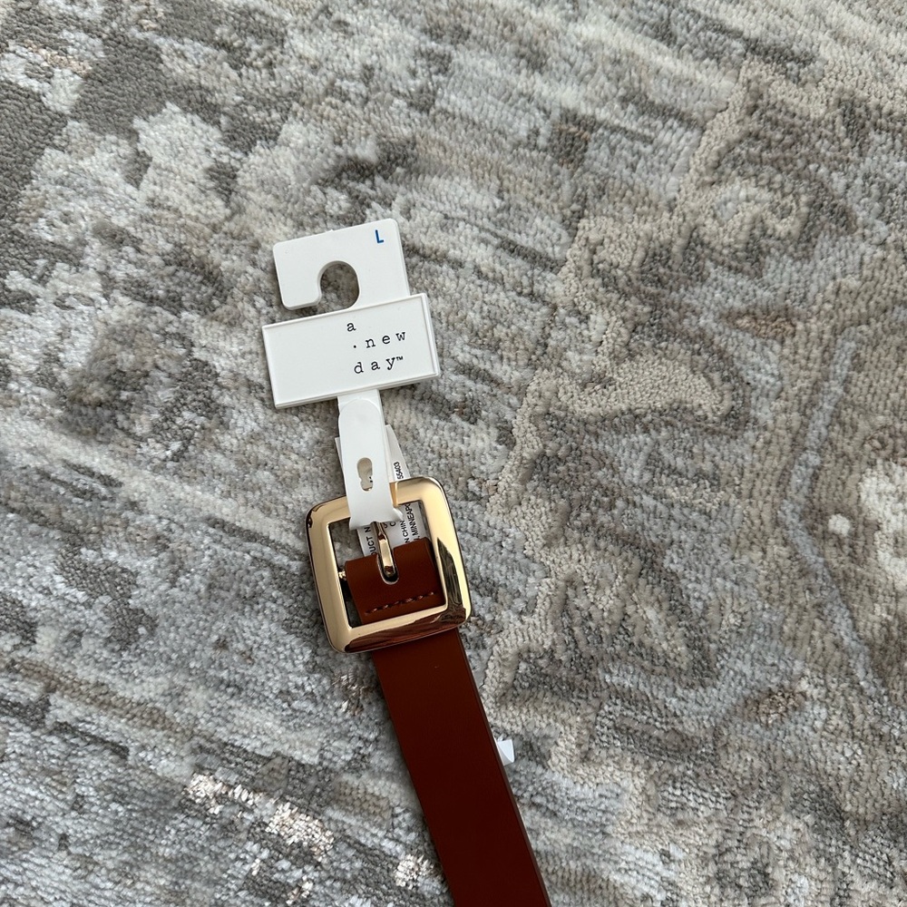 Brown Belt with Gold Buckle